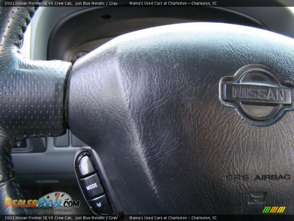 2001 Nissan Frontier SE V6 Crew Cab Just Blue Metallic / Gray Photo #25