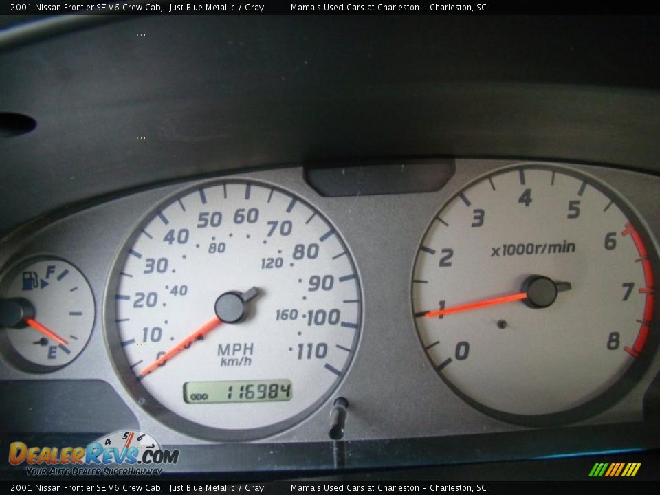 2001 Nissan Frontier SE V6 Crew Cab Just Blue Metallic / Gray Photo #27