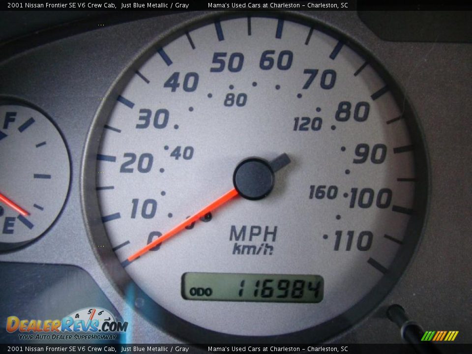 2001 Nissan Frontier SE V6 Crew Cab Just Blue Metallic / Gray Photo #28