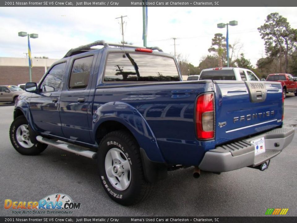 2001 Nissan Frontier SE V6 Crew Cab Just Blue Metallic / Gray Photo #33