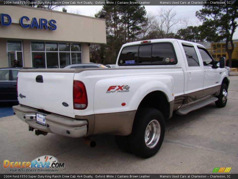 2004 Ford F350 Super Duty King Ranch Crew Cab 4x4 Dually Oxford White / Castano Brown Leather Photo #9