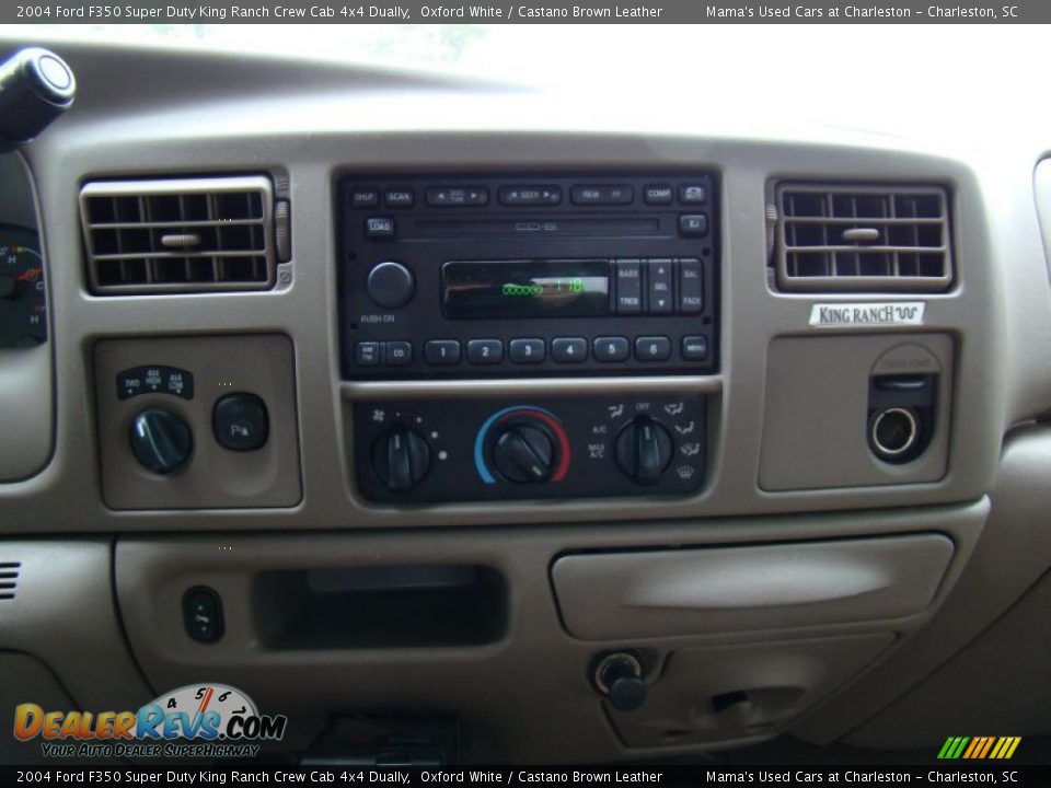 2004 Ford F350 Super Duty King Ranch Crew Cab 4x4 Dually Oxford White / Castano Brown Leather Photo #25