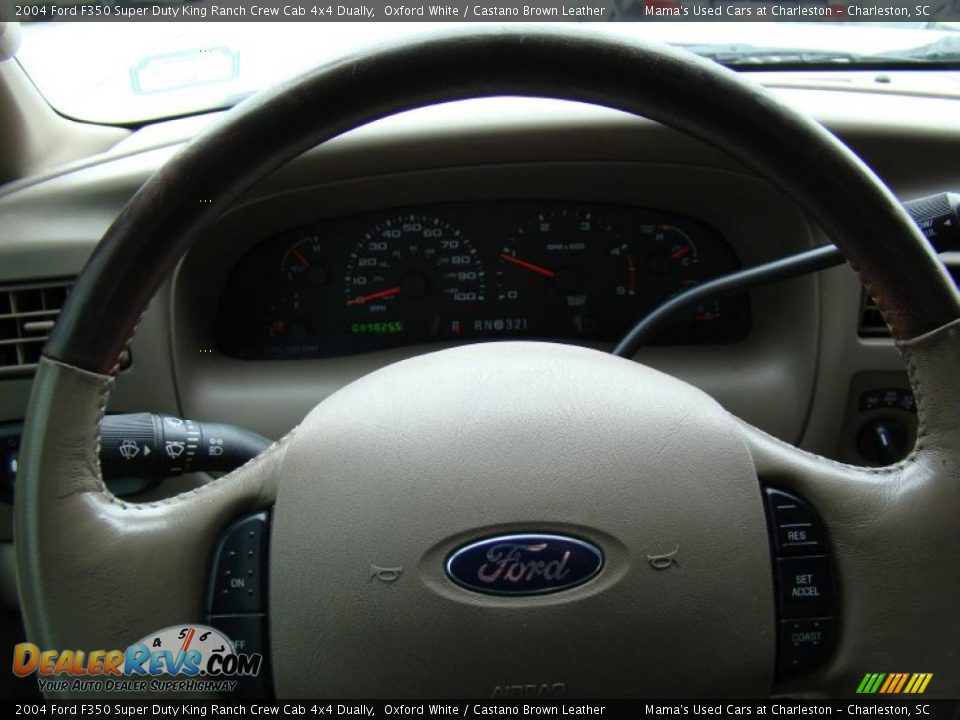 2004 Ford F350 Super Duty King Ranch Crew Cab 4x4 Dually Oxford White / Castano Brown Leather Photo #26