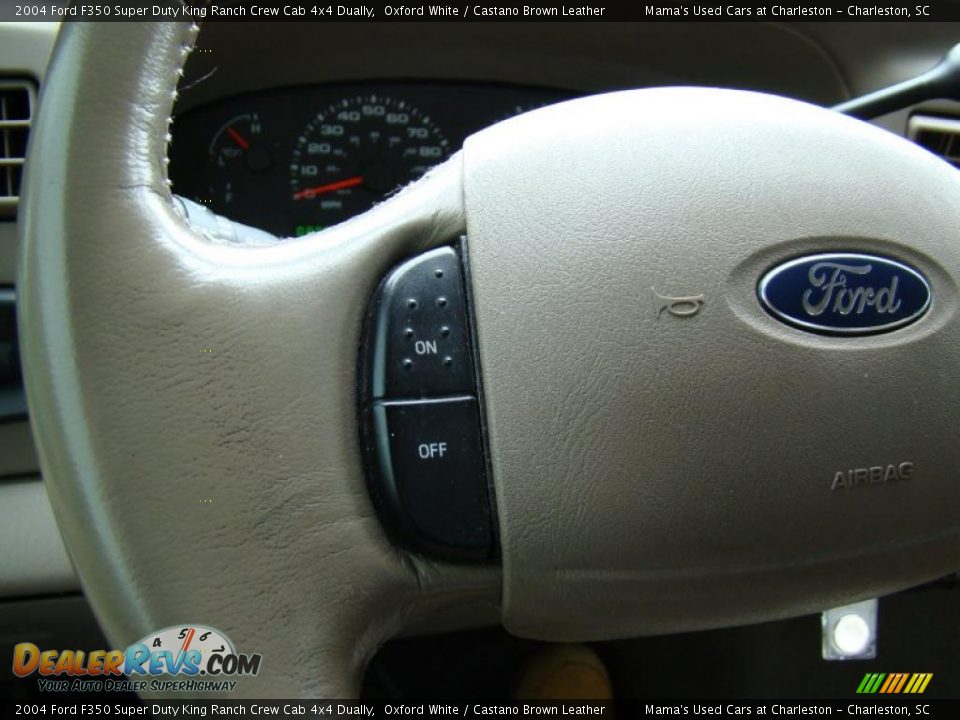2004 Ford F350 Super Duty King Ranch Crew Cab 4x4 Dually Oxford White / Castano Brown Leather Photo #27