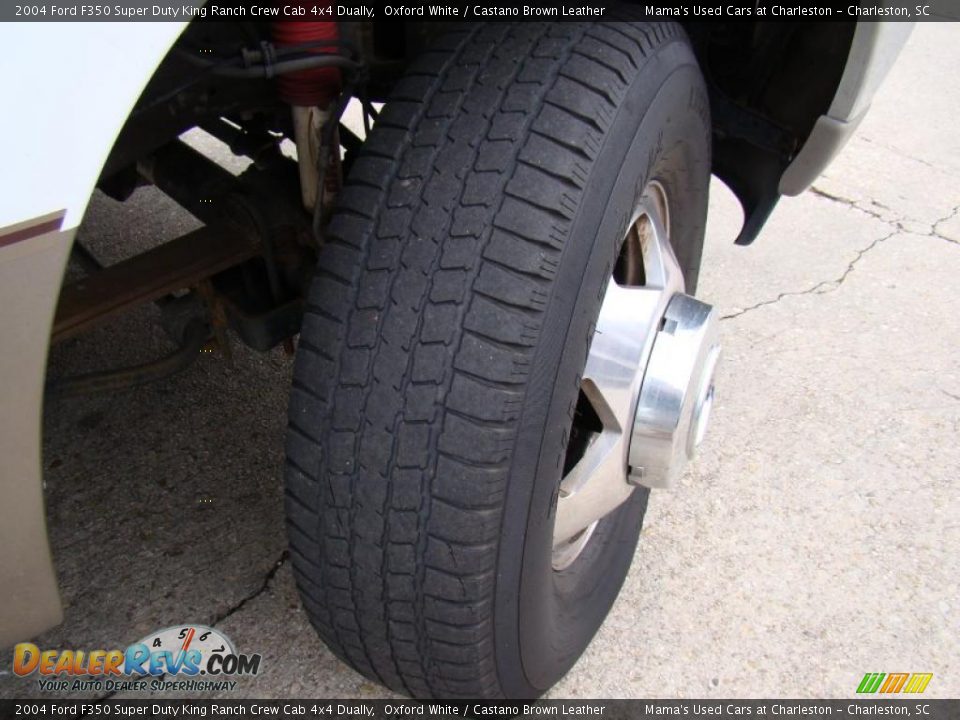 2004 Ford F350 Super Duty King Ranch Crew Cab 4x4 Dually Oxford White / Castano Brown Leather Photo #31