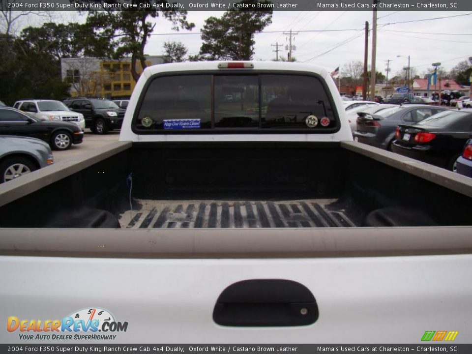 2004 Ford F350 Super Duty King Ranch Crew Cab 4x4 Dually Oxford White / Castano Brown Leather Photo #35