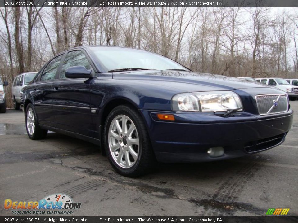 2003 Volvo S80 T6 Midnight Blue / Graphite Photo #5