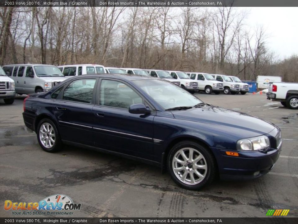 2003 Volvo S80 T6 Midnight Blue / Graphite Photo #6