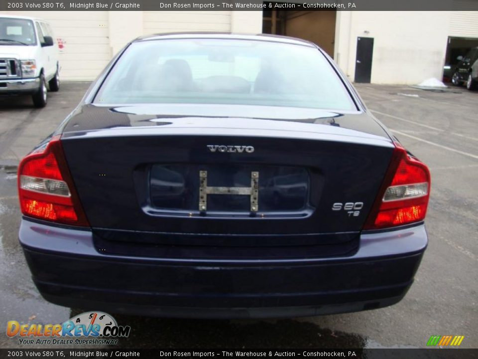 2003 Volvo S80 T6 Midnight Blue / Graphite Photo #9