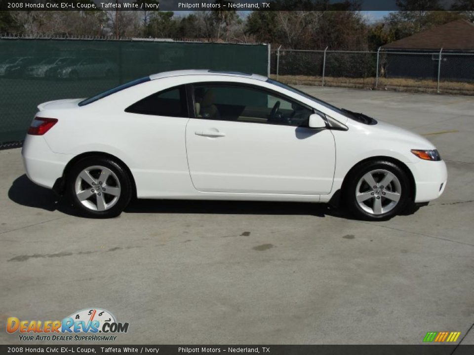 2008 Honda Civic EX-L Coupe Taffeta White / Ivory Photo #2