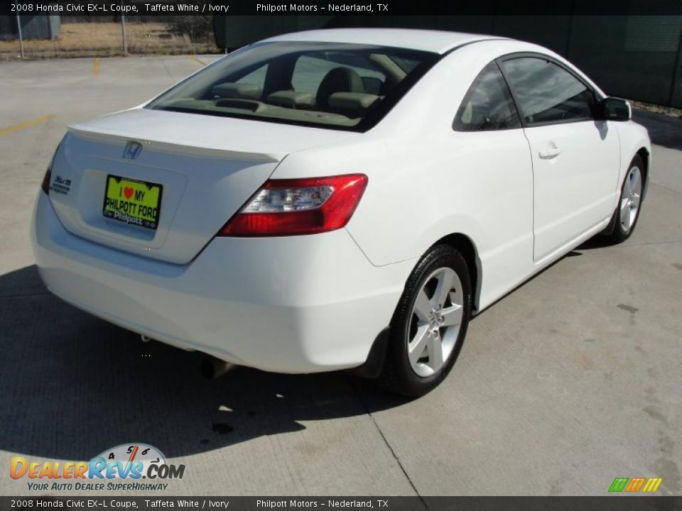 2008 Honda Civic EX-L Coupe Taffeta White / Ivory Photo #3