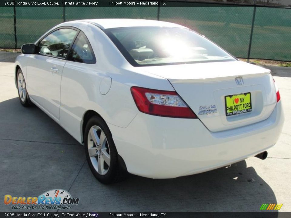2008 Honda Civic EX-L Coupe Taffeta White / Ivory Photo #5