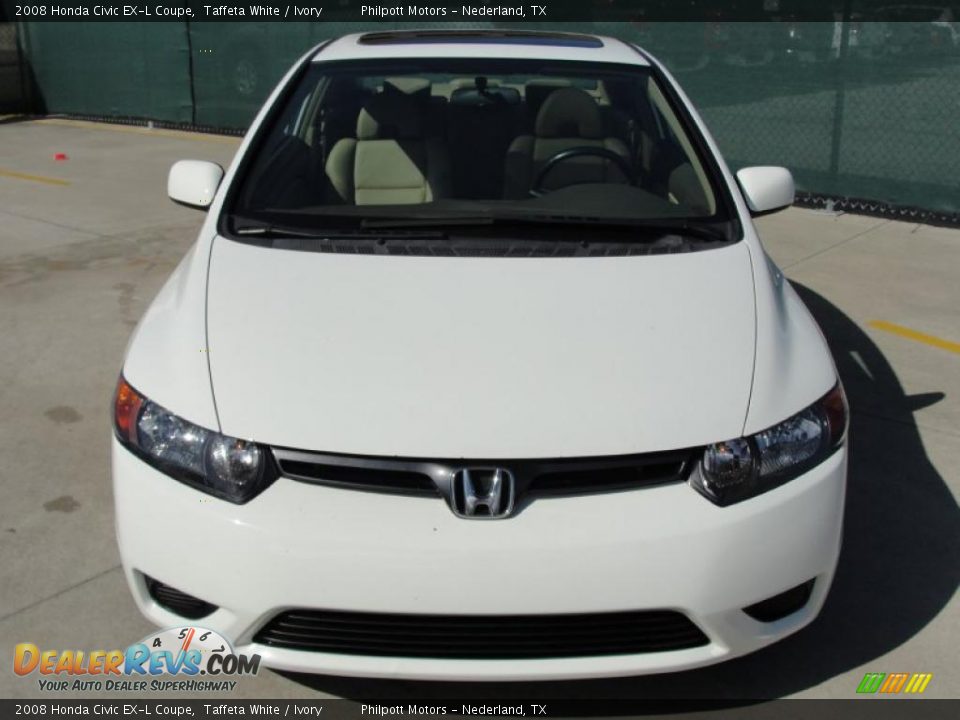 2008 Honda Civic EX-L Coupe Taffeta White / Ivory Photo #8