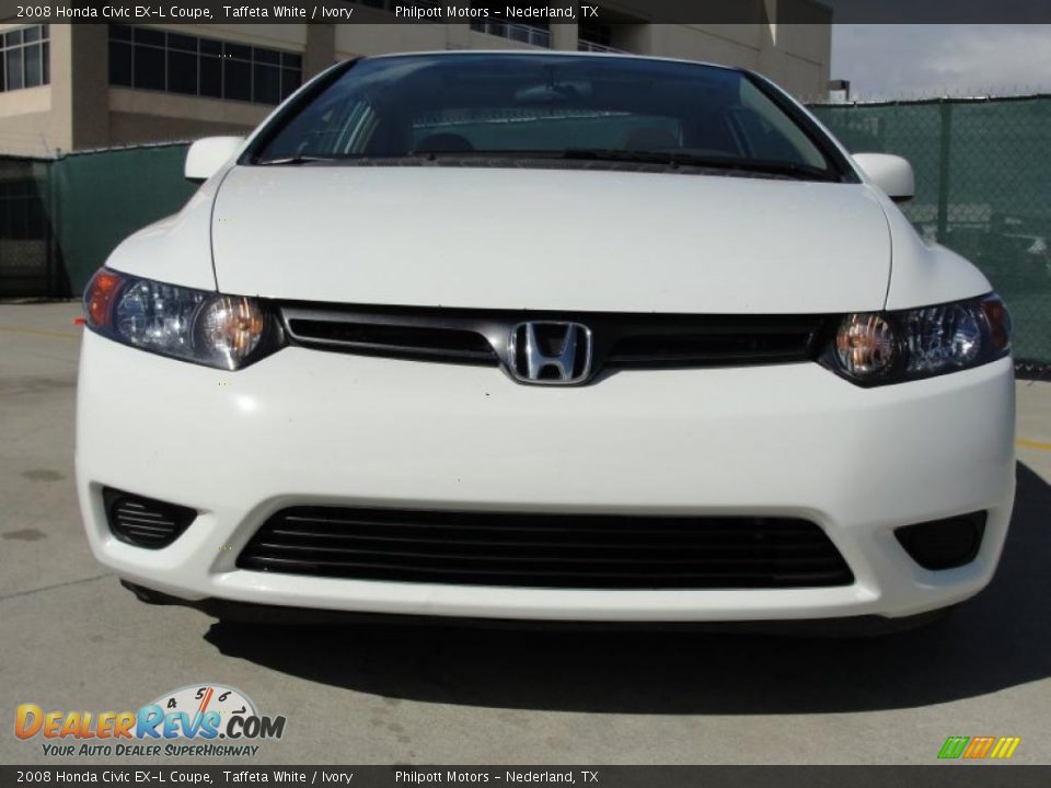 2008 Honda Civic EX-L Coupe Taffeta White / Ivory Photo #9
