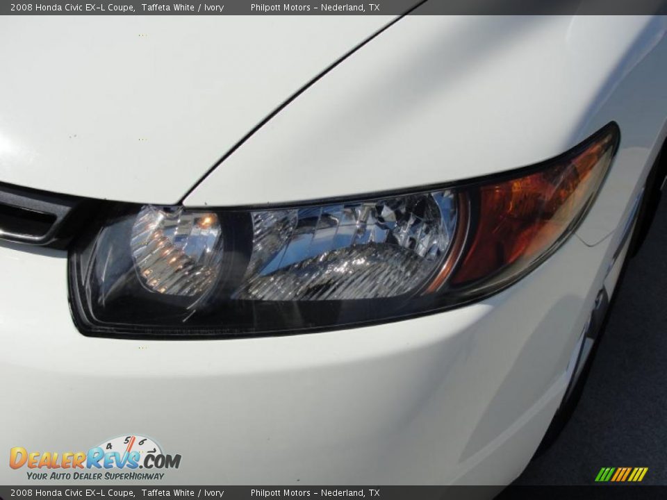2008 Honda Civic EX-L Coupe Taffeta White / Ivory Photo #10