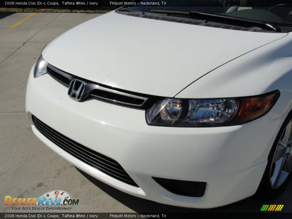 2008 Honda Civic EX-L Coupe Taffeta White / Ivory Photo #11