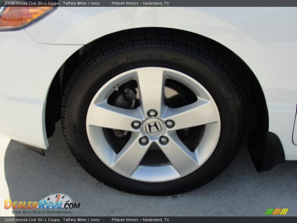 2008 Honda Civic EX-L Coupe Taffeta White / Ivory Photo #12