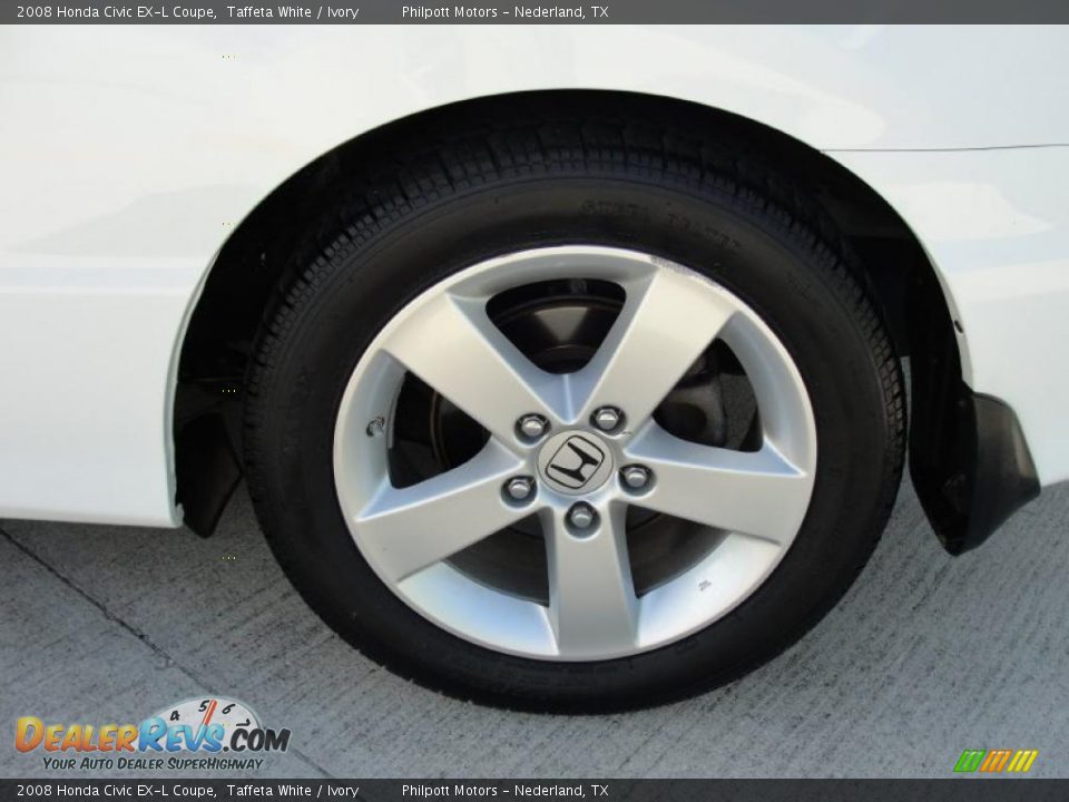 2008 Honda Civic EX-L Coupe Taffeta White / Ivory Photo #13