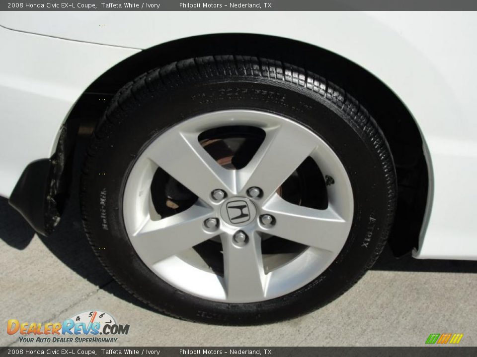 2008 Honda Civic EX-L Coupe Taffeta White / Ivory Photo #14