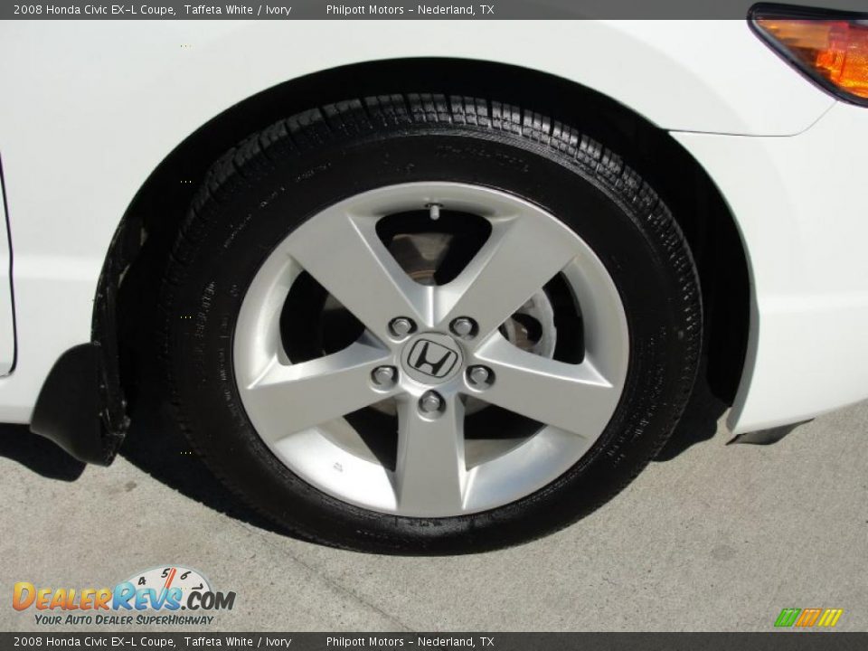2008 Honda Civic EX-L Coupe Taffeta White / Ivory Photo #15