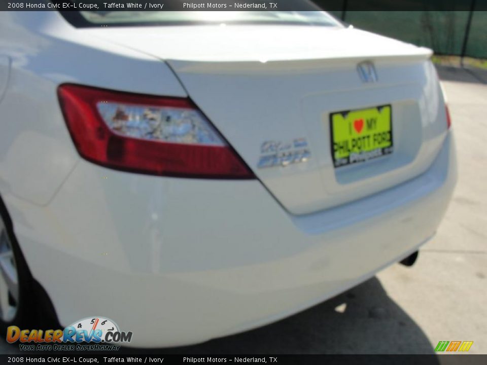 2008 Honda Civic EX-L Coupe Taffeta White / Ivory Photo #20