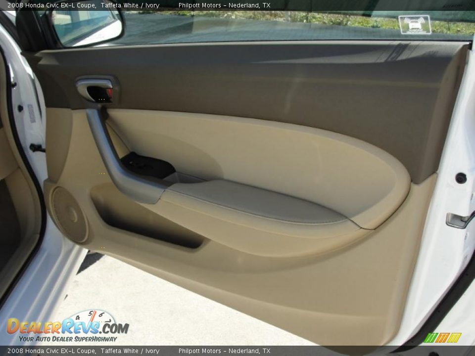2008 Honda Civic EX-L Coupe Taffeta White / Ivory Photo #22