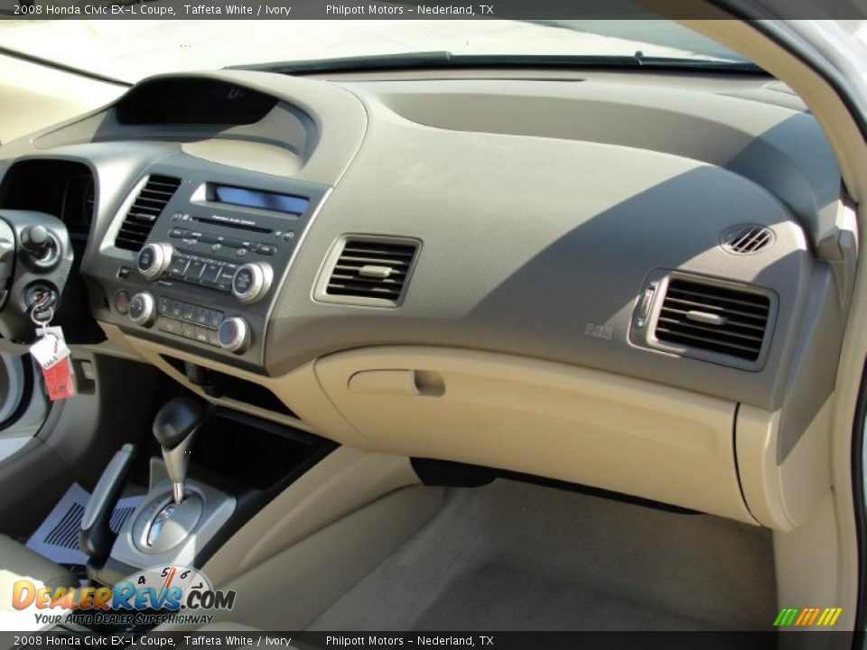 2008 Honda Civic EX-L Coupe Taffeta White / Ivory Photo #23