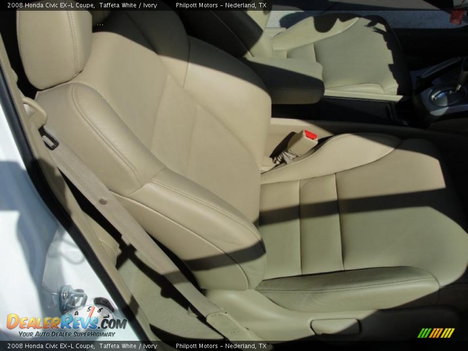 2008 Honda Civic EX-L Coupe Taffeta White / Ivory Photo #24