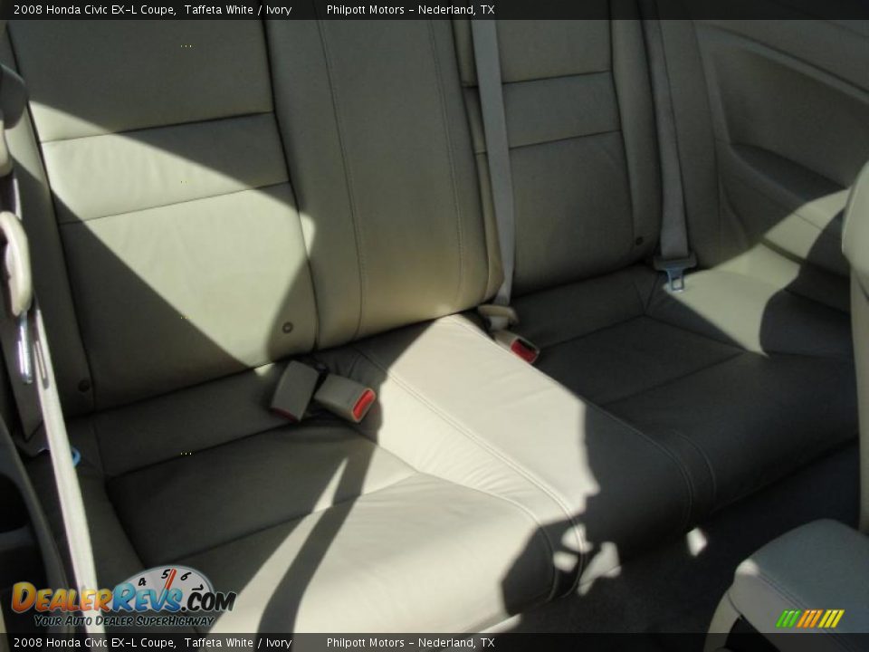 2008 Honda Civic EX-L Coupe Taffeta White / Ivory Photo #25