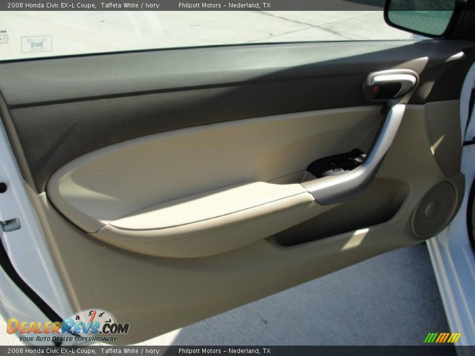 2008 Honda Civic EX-L Coupe Taffeta White / Ivory Photo #27