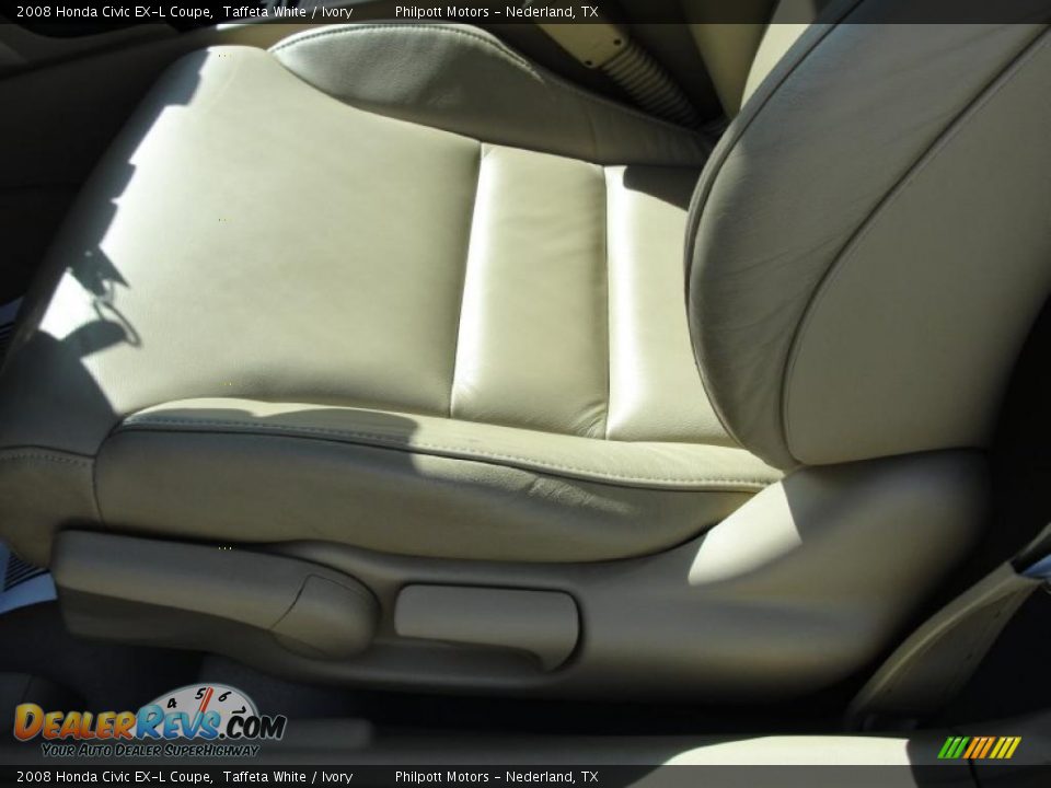 2008 Honda Civic EX-L Coupe Taffeta White / Ivory Photo #30