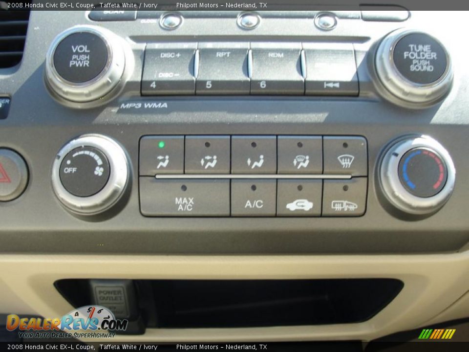 2008 Honda Civic EX-L Coupe Taffeta White / Ivory Photo #34