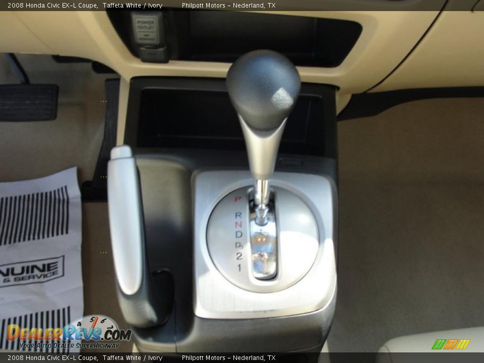 2008 Honda Civic EX-L Coupe Taffeta White / Ivory Photo #35