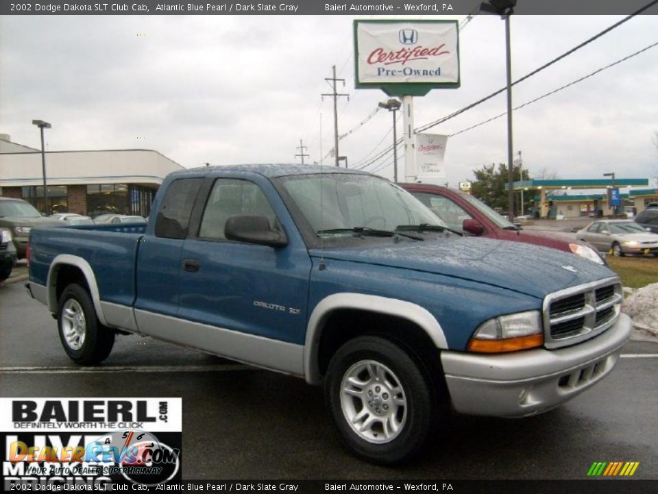 2002 Dodge Dakota SLT Club Cab Atlantic Blue Pearl / Dark Slate Gray Photo #1