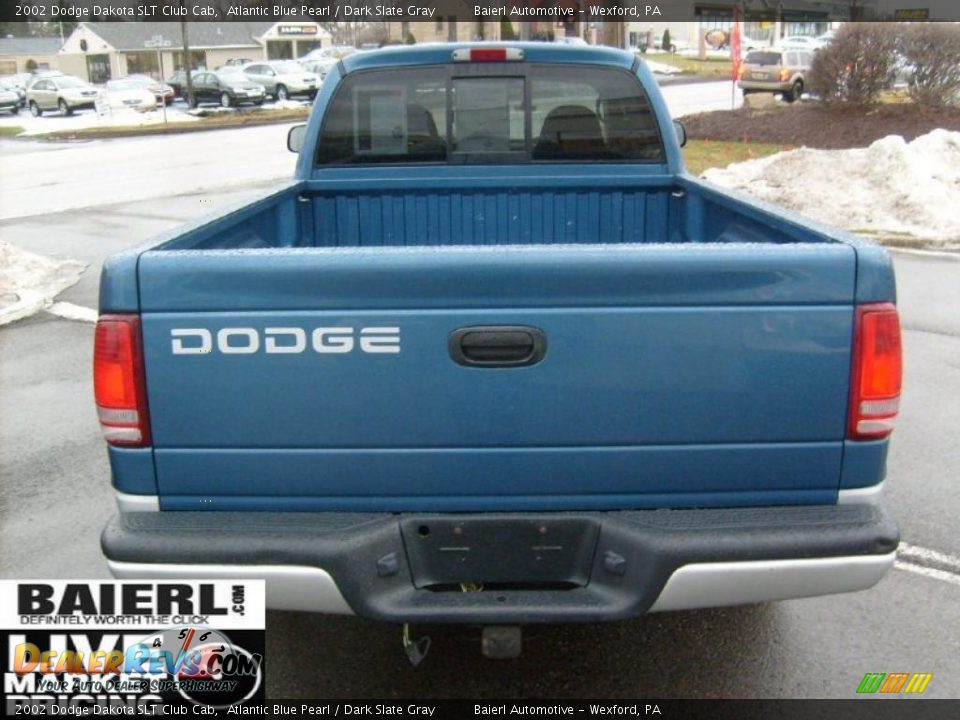 2002 Dodge Dakota SLT Club Cab Atlantic Blue Pearl / Dark Slate Gray Photo #5