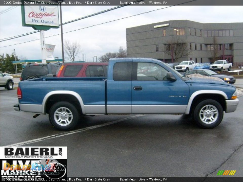 2002 Dodge Dakota SLT Club Cab Atlantic Blue Pearl / Dark Slate Gray Photo #7