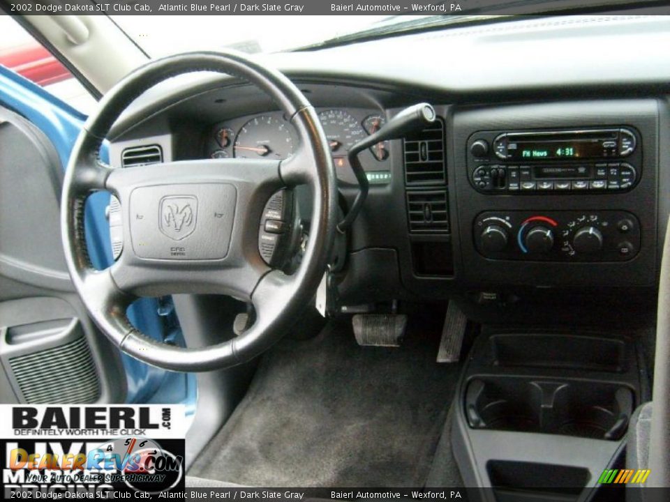 2002 Dodge Dakota SLT Club Cab Atlantic Blue Pearl / Dark Slate Gray Photo #14