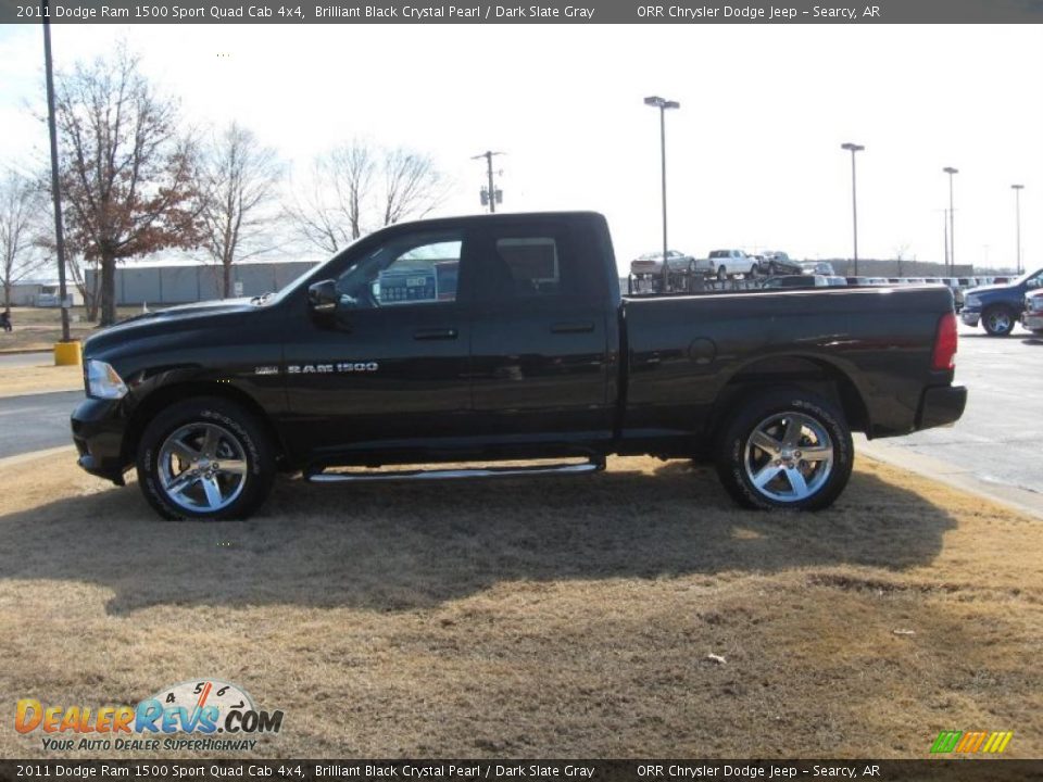 2011 Dodge Ram 1500 Sport Quad Cab 4x4 Brilliant Black Crystal Pearl / Dark Slate Gray Photo #8
