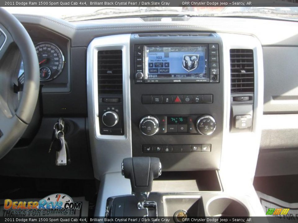 2011 Dodge Ram 1500 Sport Quad Cab 4x4 Brilliant Black Crystal Pearl / Dark Slate Gray Photo #10