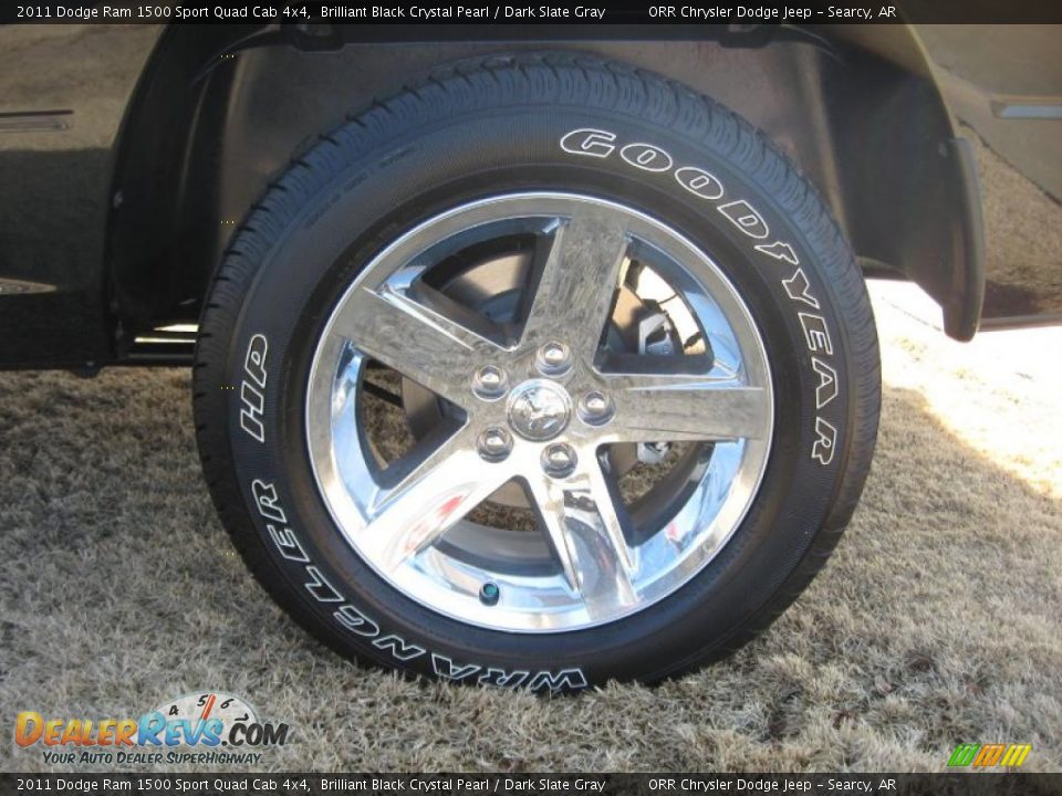 2011 Dodge Ram 1500 Sport Quad Cab 4x4 Brilliant Black Crystal Pearl / Dark Slate Gray Photo #16