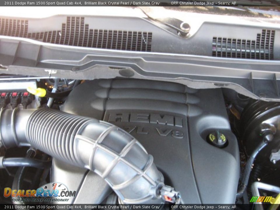 2011 Dodge Ram 1500 Sport Quad Cab 4x4 Brilliant Black Crystal Pearl / Dark Slate Gray Photo #18