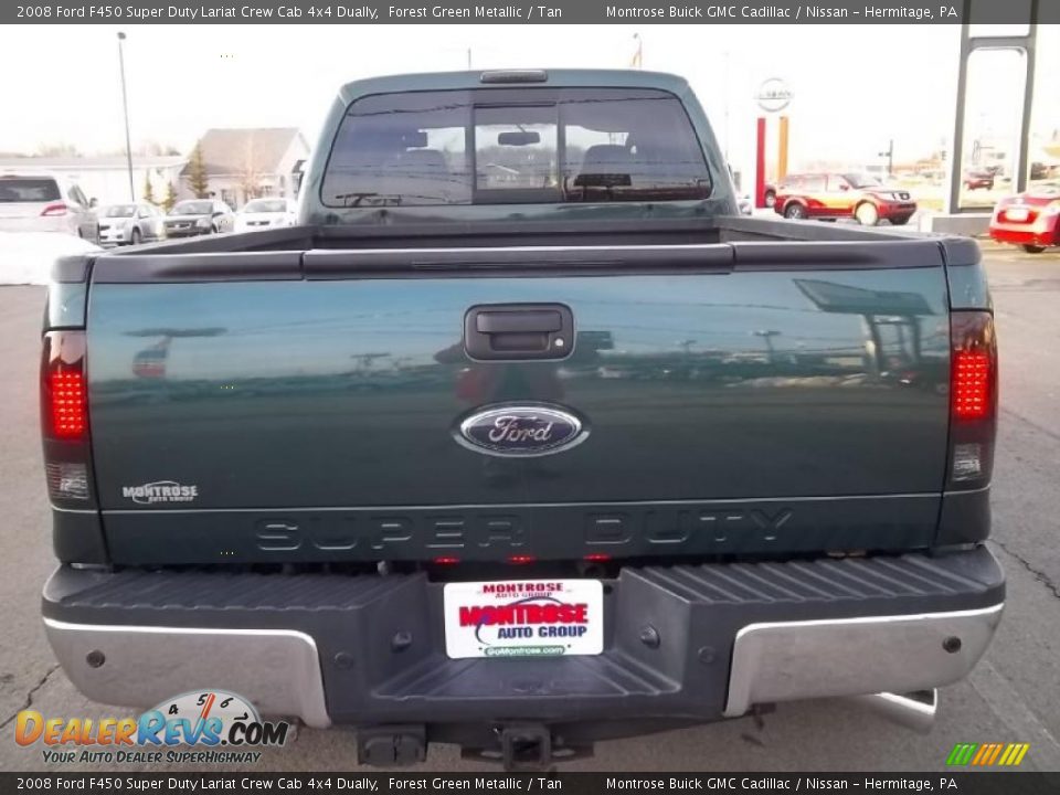 2008 Ford F450 Super Duty Lariat Crew Cab 4x4 Dually Forest Green Metallic / Tan Photo #6