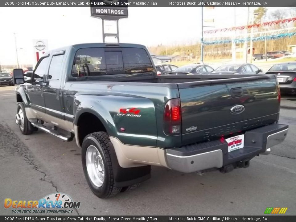 2008 Ford F450 Super Duty Lariat Crew Cab 4x4 Dually Forest Green Metallic / Tan Photo #7