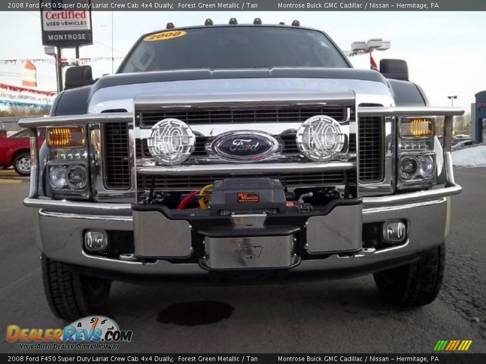 2008 Ford F450 Super Duty Lariat Crew Cab 4x4 Dually Forest Green Metallic / Tan Photo #10