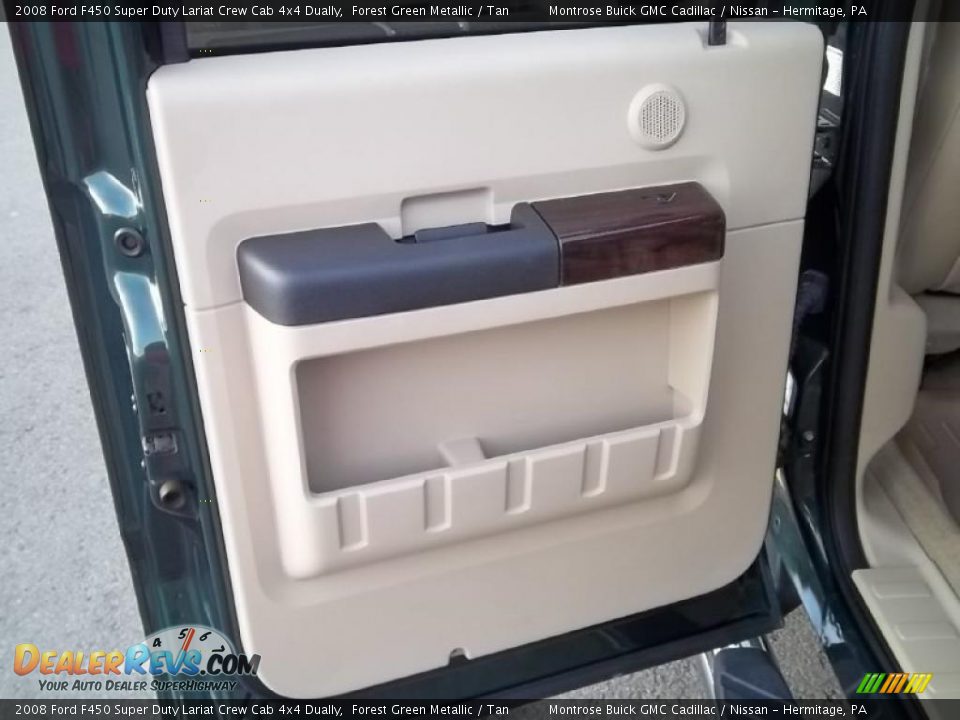 2008 Ford F450 Super Duty Lariat Crew Cab 4x4 Dually Forest Green Metallic / Tan Photo #15