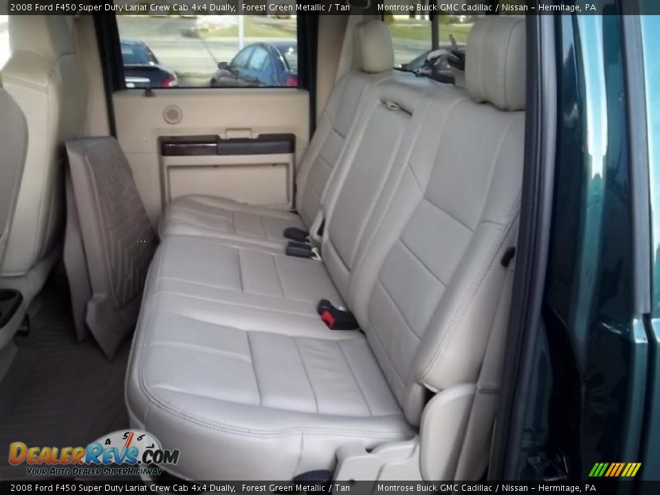 2008 Ford F450 Super Duty Lariat Crew Cab 4x4 Dually Forest Green Metallic / Tan Photo #16