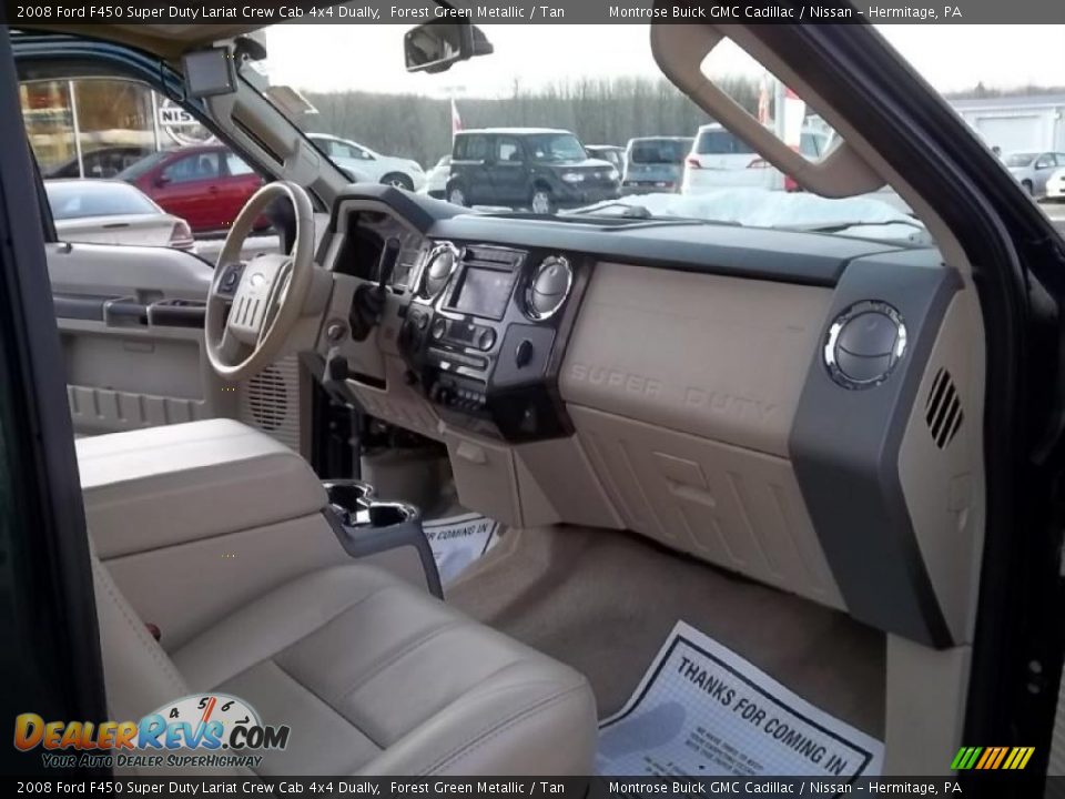 2008 Ford F450 Super Duty Lariat Crew Cab 4x4 Dually Forest Green Metallic / Tan Photo #18