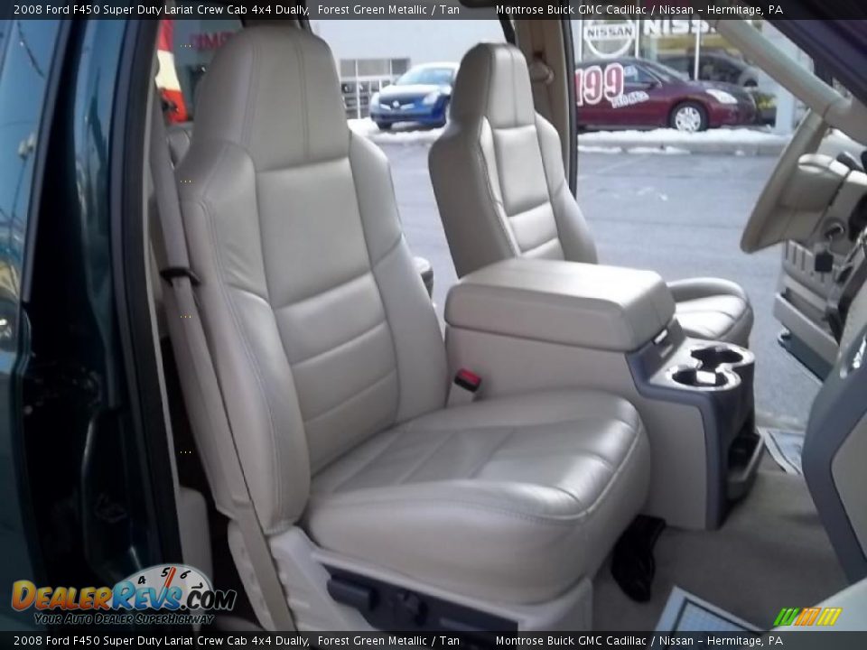 2008 Ford F450 Super Duty Lariat Crew Cab 4x4 Dually Forest Green Metallic / Tan Photo #19