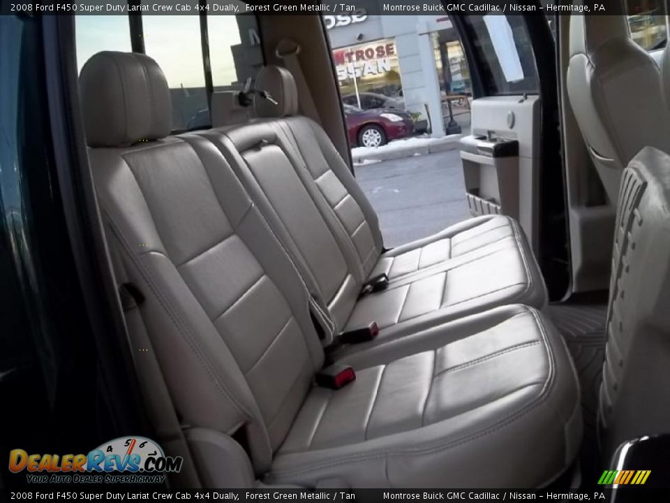 2008 Ford F450 Super Duty Lariat Crew Cab 4x4 Dually Forest Green Metallic / Tan Photo #21