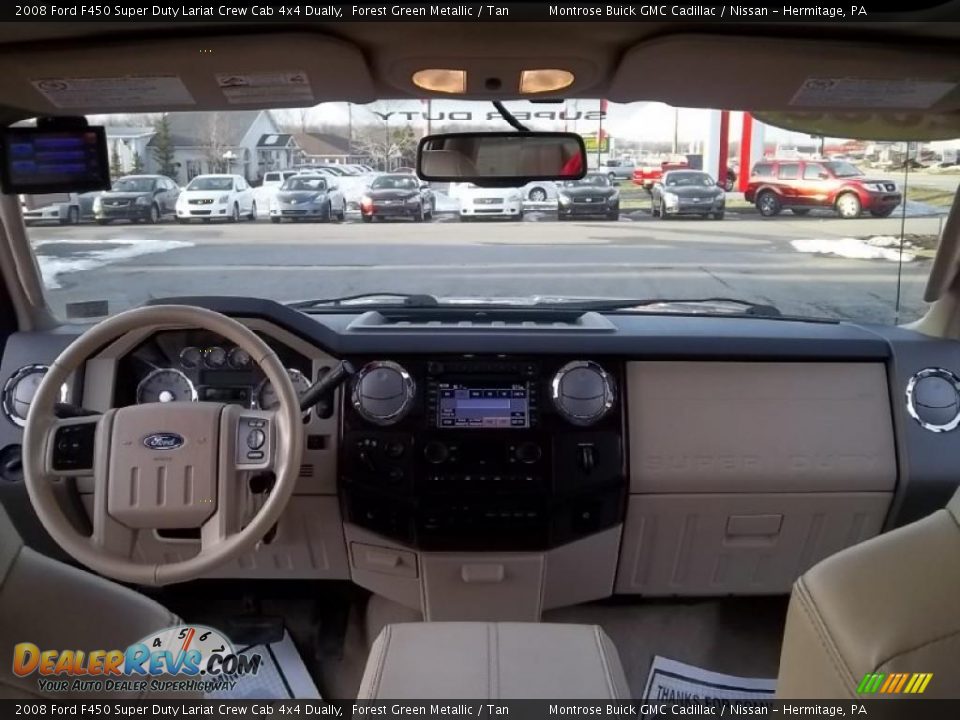 2008 Ford F450 Super Duty Lariat Crew Cab 4x4 Dually Forest Green Metallic / Tan Photo #24